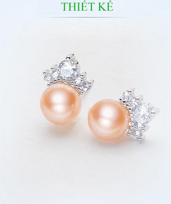 Bông Khuyên Tai Ngọc Trai - Kiểu Treo - Tinh Tế - Trang Sức Cô Tấm - NEPTUNE PEAL - COTAM1504 - Bạc Ý S925 Nạm Ziconia