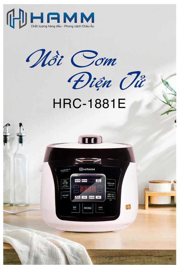 Nồi Cơm Điện Tử HAMM HRC-1881EL (1.8 lít) - Hàng Chính Hãng