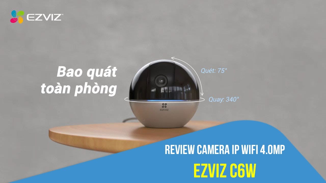 Camera Wifi Trong Nhà EZVIZ C6W 4MP 2K Quay Quét 355 độ Tích Hợp AI- Đàm thoại 2 chiều - Hàng Chính Hãng
