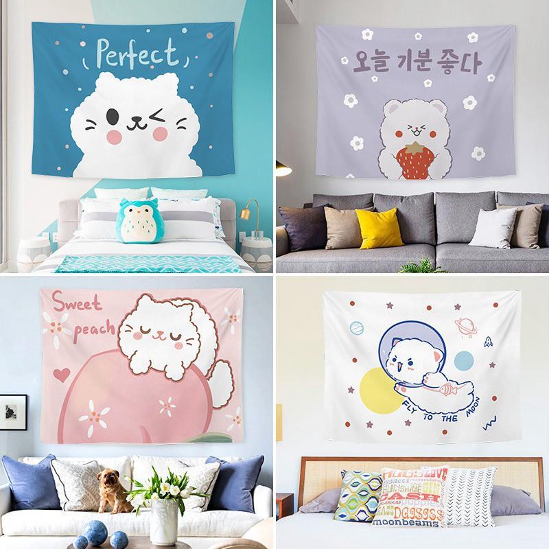 Vải Treo Tường Trang Trí Hoạt Hình Đáng Yêu Cho Bé .