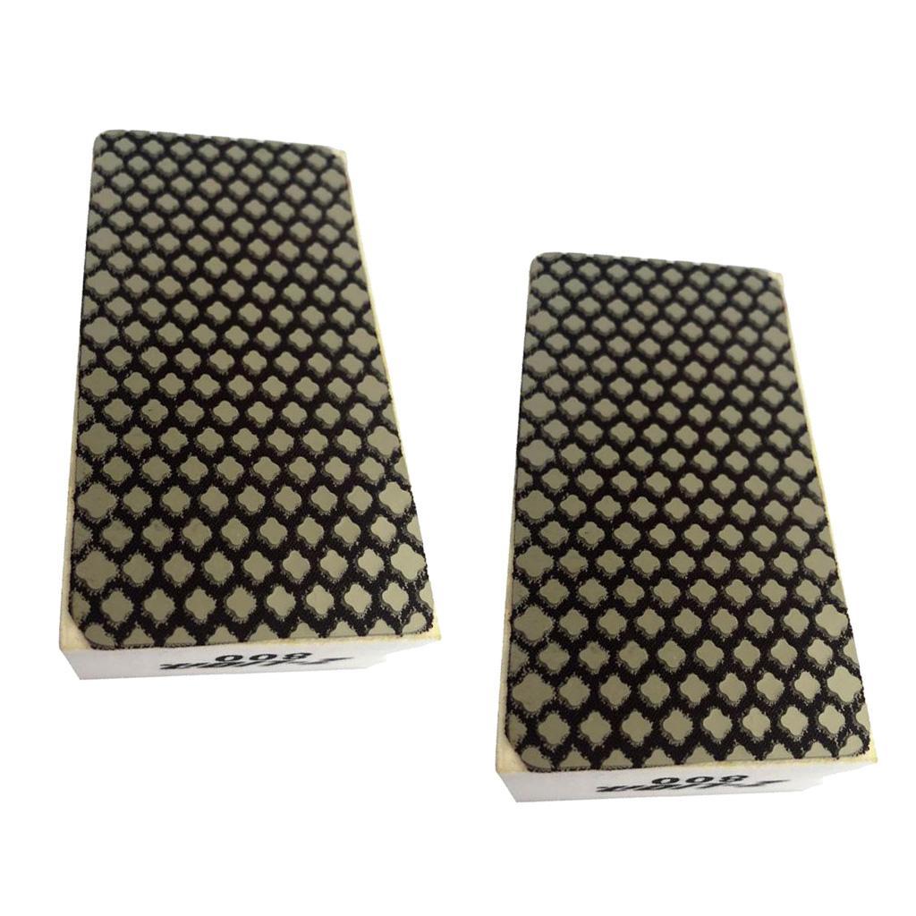 2pcs Resin Diamond Hand Polishing Pad Sanding Grinding Pad for Stone,Concrete Marble,100x50x8mm