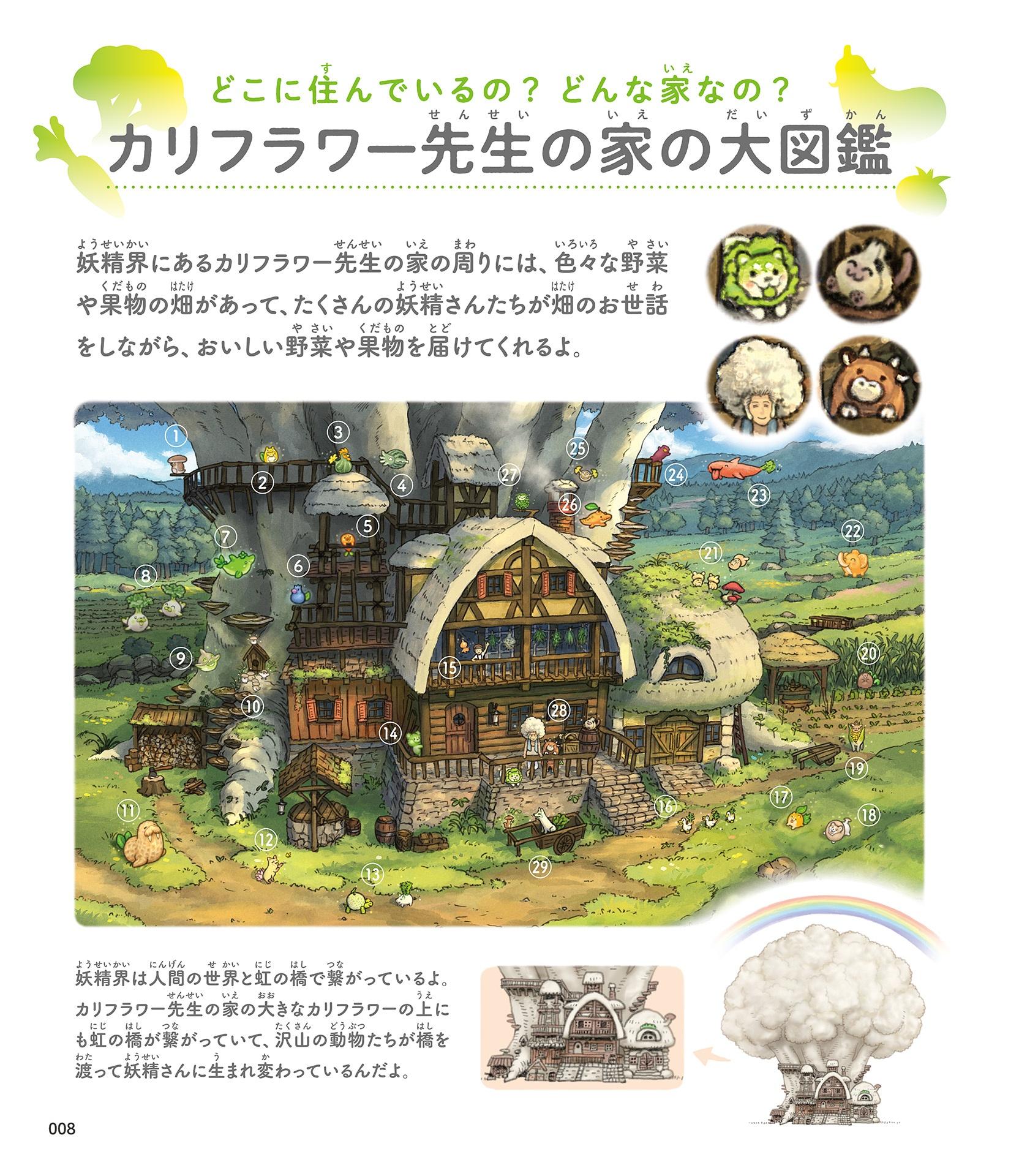 Sách ngoại văn: おやさい妖精さん 大図鑑 - O Yasai Yousei San Ouzu Akira