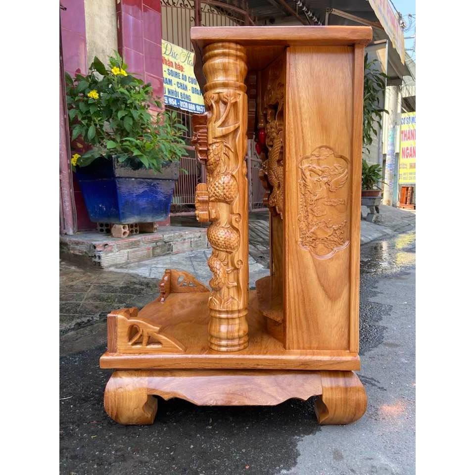 Bàn thờ thần tài gỗ gõ đỏ Rồng cao cấp BTG6088HD