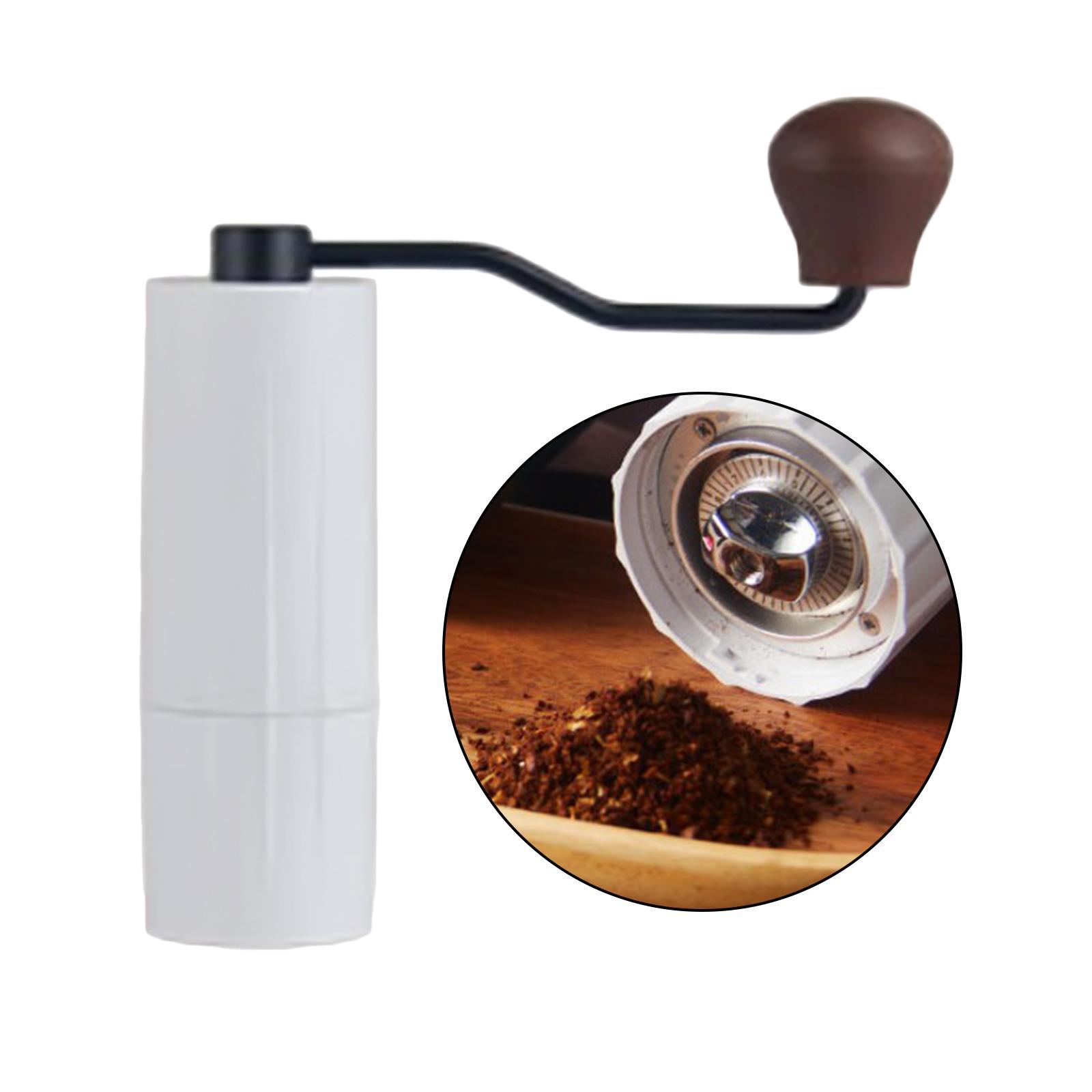 Mini Manual Coffee Bean Hand Grinder Machine Stainless Steel Burr White