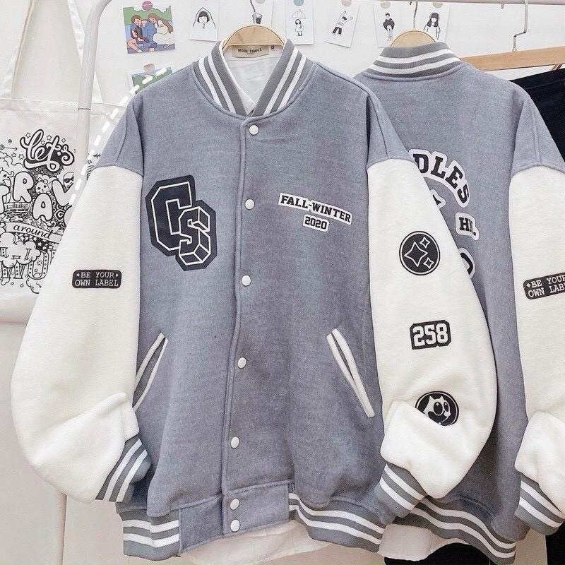 Áo Khoác Cardigan Nỉ Bông CS BOMBER Tay Dài Form Rộng Ulzzang KUN️/Nam Nữ Unisex