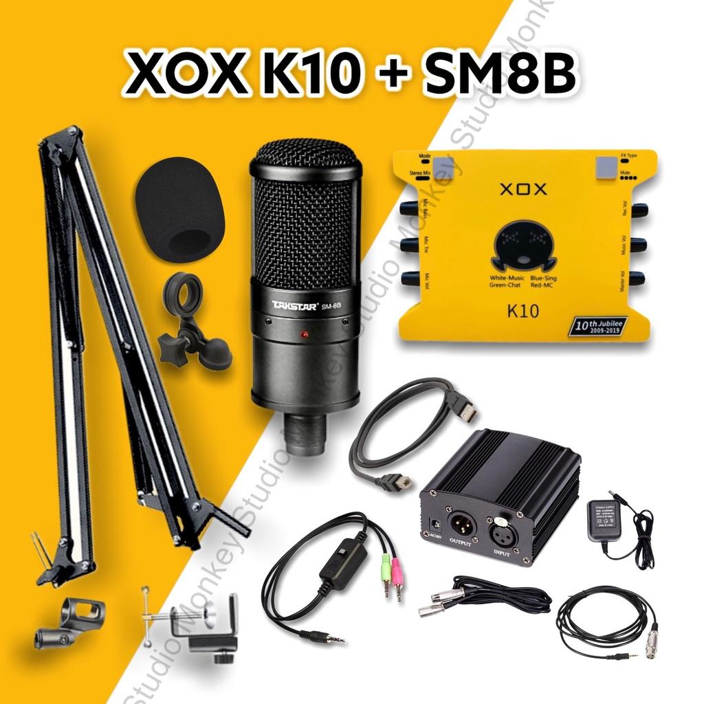 Bộ Mic Hát Livestream Soundcard XOX K10 2020 & Mic TAKSTAR SM8B Chất Lượng Cao, Âm Thanh Cực Kỳ Sống Động - Hàng Chính Hãng