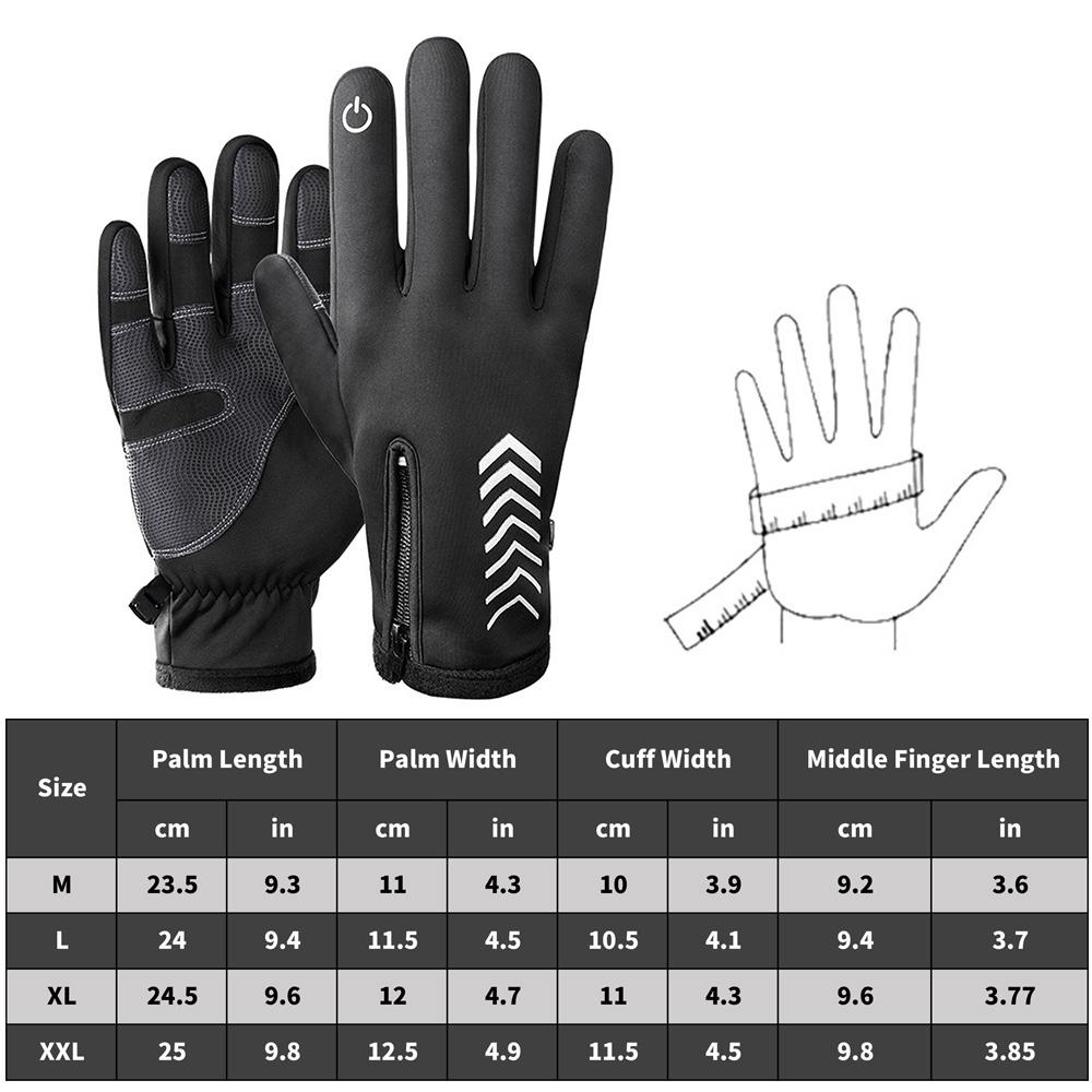 Găng Tay Mùa Đông Unisex Giữ Ấm Chống Thấm Nước Sử Dụng Màn Hình Cảm Ứng Dễ Dàng