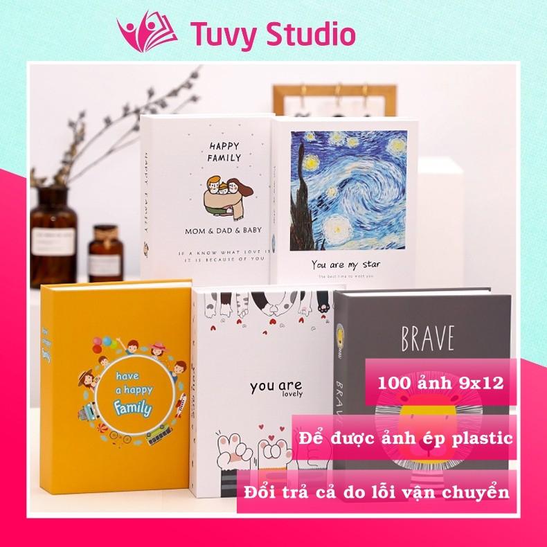 Album ảnh 9x12 đựng 100 ảnh bìa giấy cứng đẹp siêu cute để ảnh cho con, ảnh gia đình, làm quà tặng