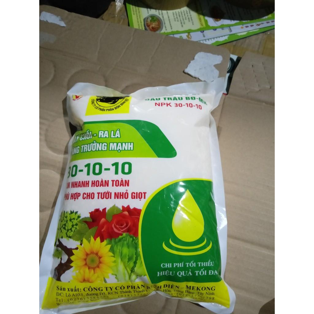 NPK ĐẦU TRÂU 30-10-10 gói1KG