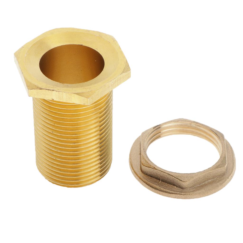 DN15 1/2‘’ Thread Water Tank Connector Bulkhead Fitting Leak-proof 45mm