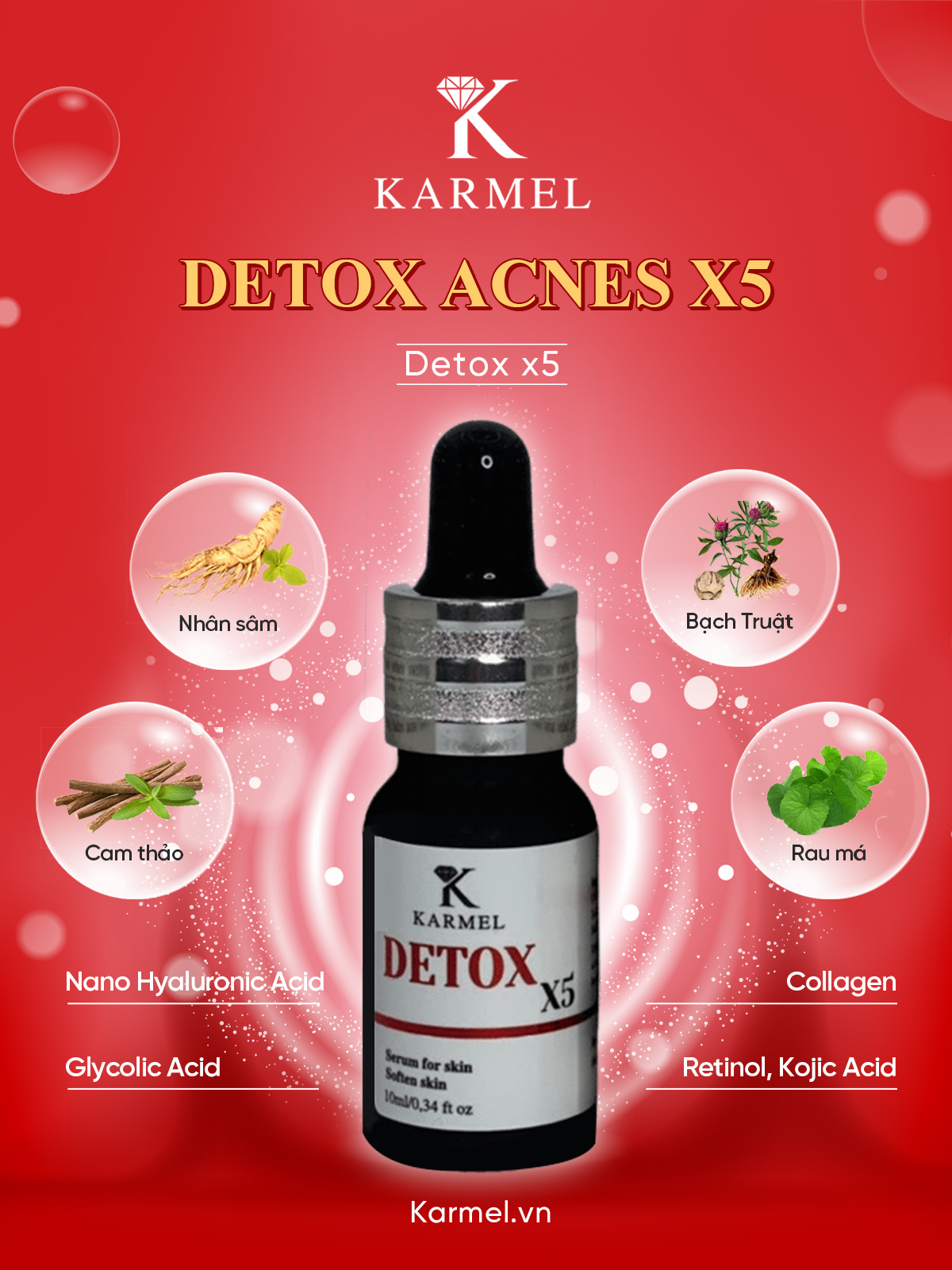 Serum Mụn Karmel Detox X5