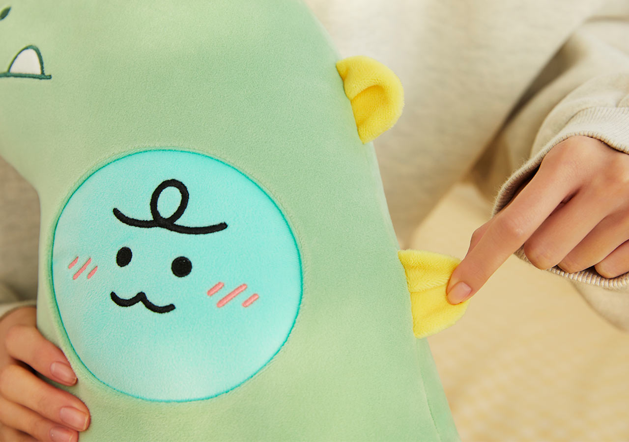 Gối Ôm Hình Khủng Long Jordy KAKAO FRIENDS Chính Hãng