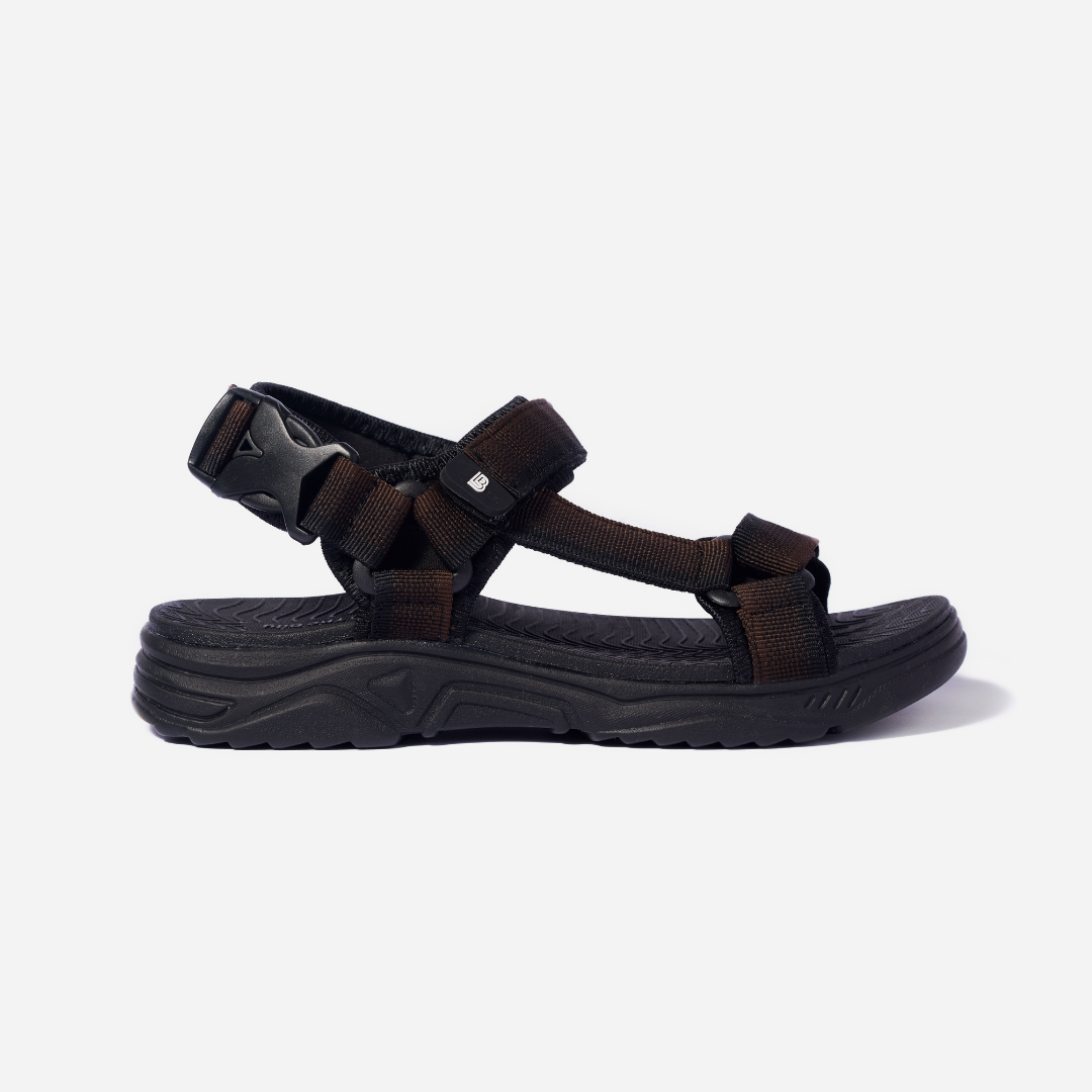 Giày Sandal Nam The Bily Quai Chéo - Nâu Thổ Cẩm BL01NTC