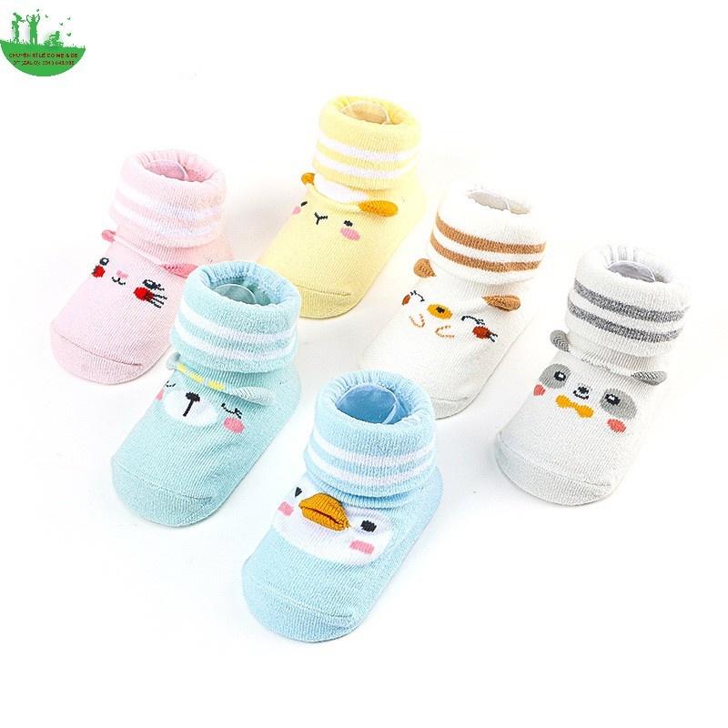 Tất vớ hoạt hình cho bé trai bé gái từ 2 đến 10 tháng tuổi