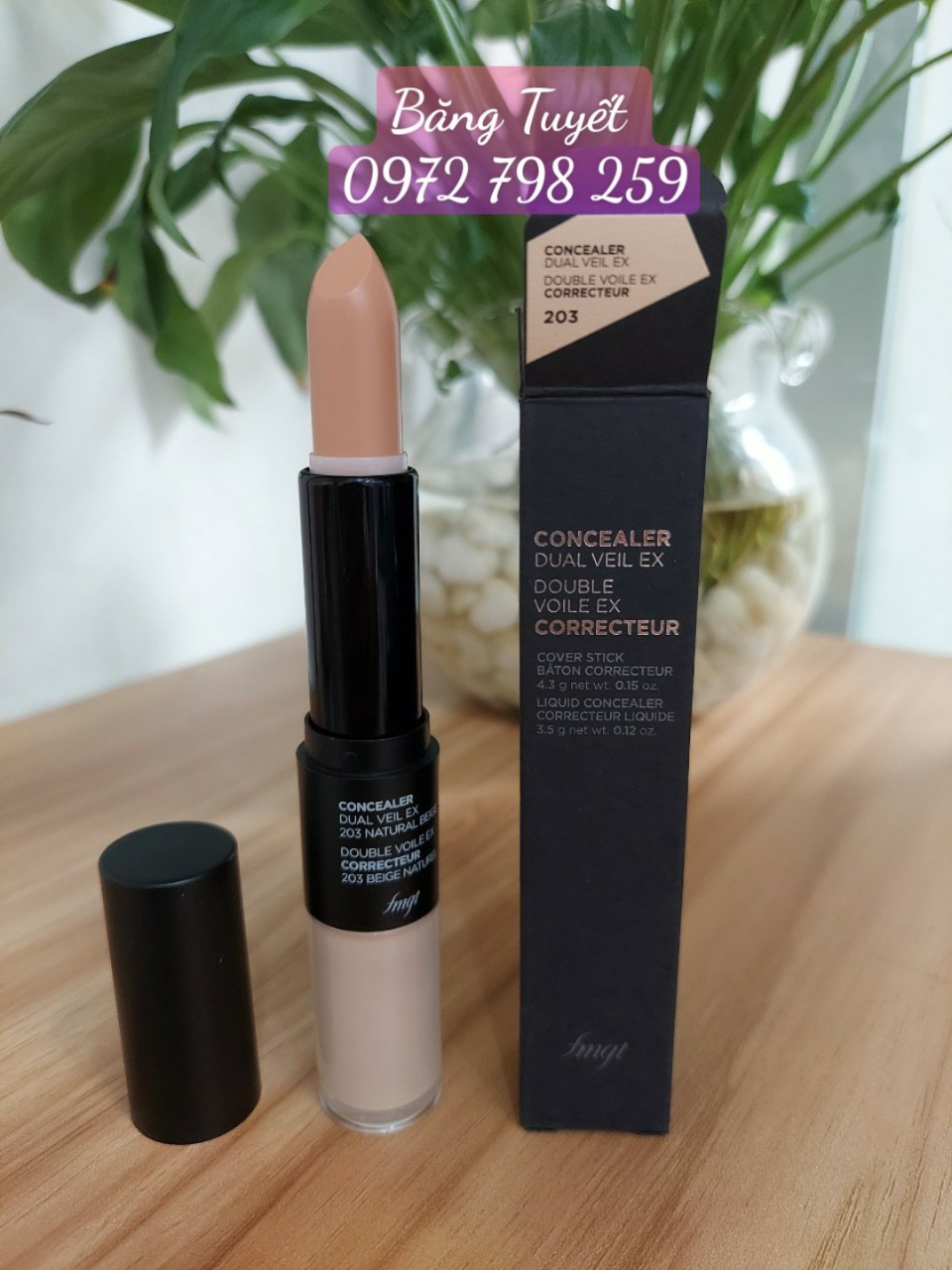 Che khuyết điểm 2 đầu Concealer Dual Veil FMGT The Face Shop (mẫu mới