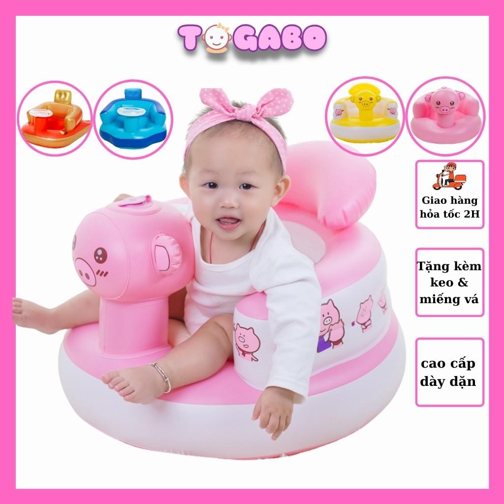 Ghế tập ngồi ghế hơi tập ngồi cho bé hình heo ngộ nghĩnh, đáng yêu chống gù lưng và an toàn cho bé, TOGABO.