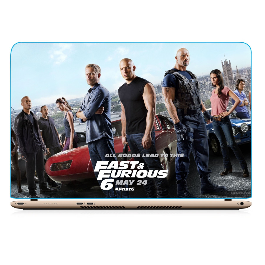 Miếng Dán Skin In Decal Dành Cho Laptop - Fast and Furious - Mẫu 7