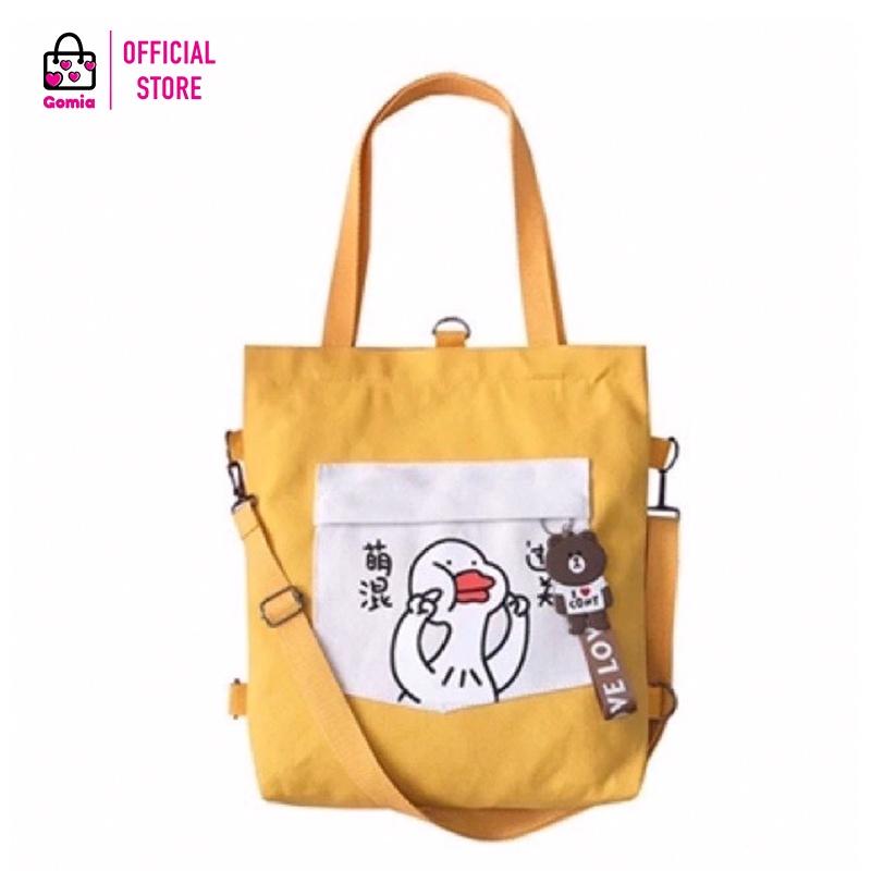 Túi TOTE đeo vai đeo chéo hình chú vịt kute ngộ nghĩnh GOMIA TT1091