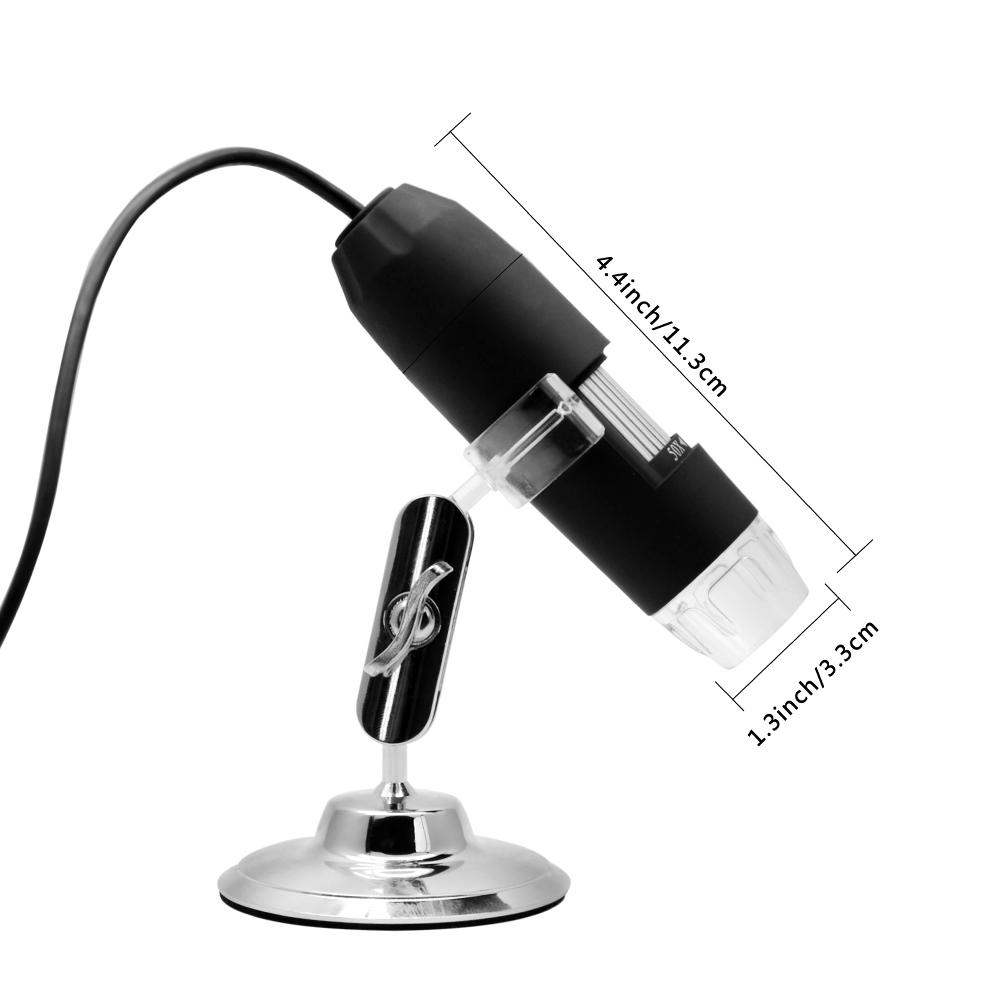 Kính lúp kính hiển vi zoom kỹ thuật số USB với chức năng OTG 8-LED Độ phóng đại 1600X có chân đế