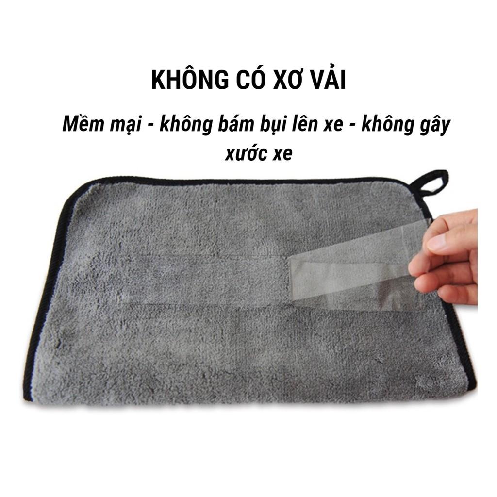 Khăn lau ô tô, xe hơi MICROFIBER 2 mặt cao cấp siêu sạch siêu thấm hút