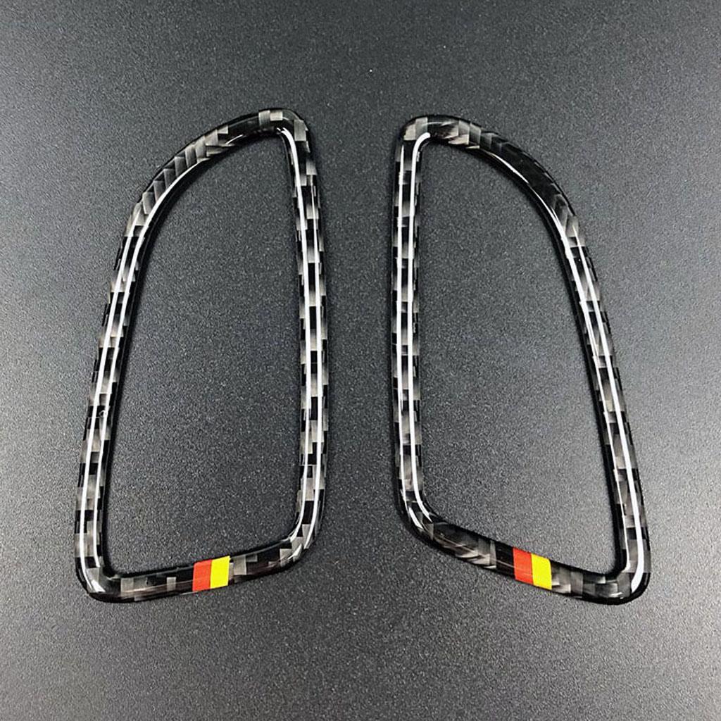 2x Air Vent Outlet Cover Trim Frame Sticker for W205 Carbon Fiber