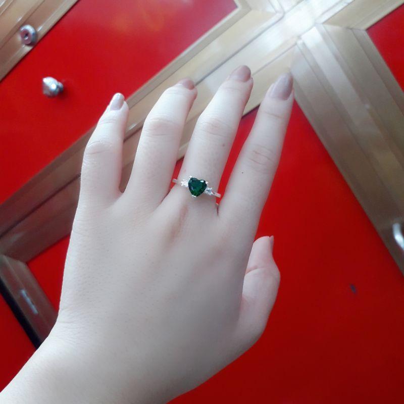 Nhẫn tim bạc đính đá cao cấp YN JEWELRY