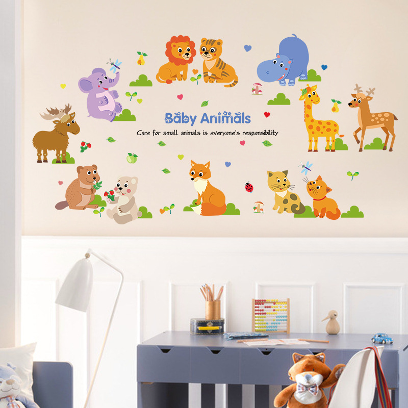 Decal dán tường Babies Aniaml