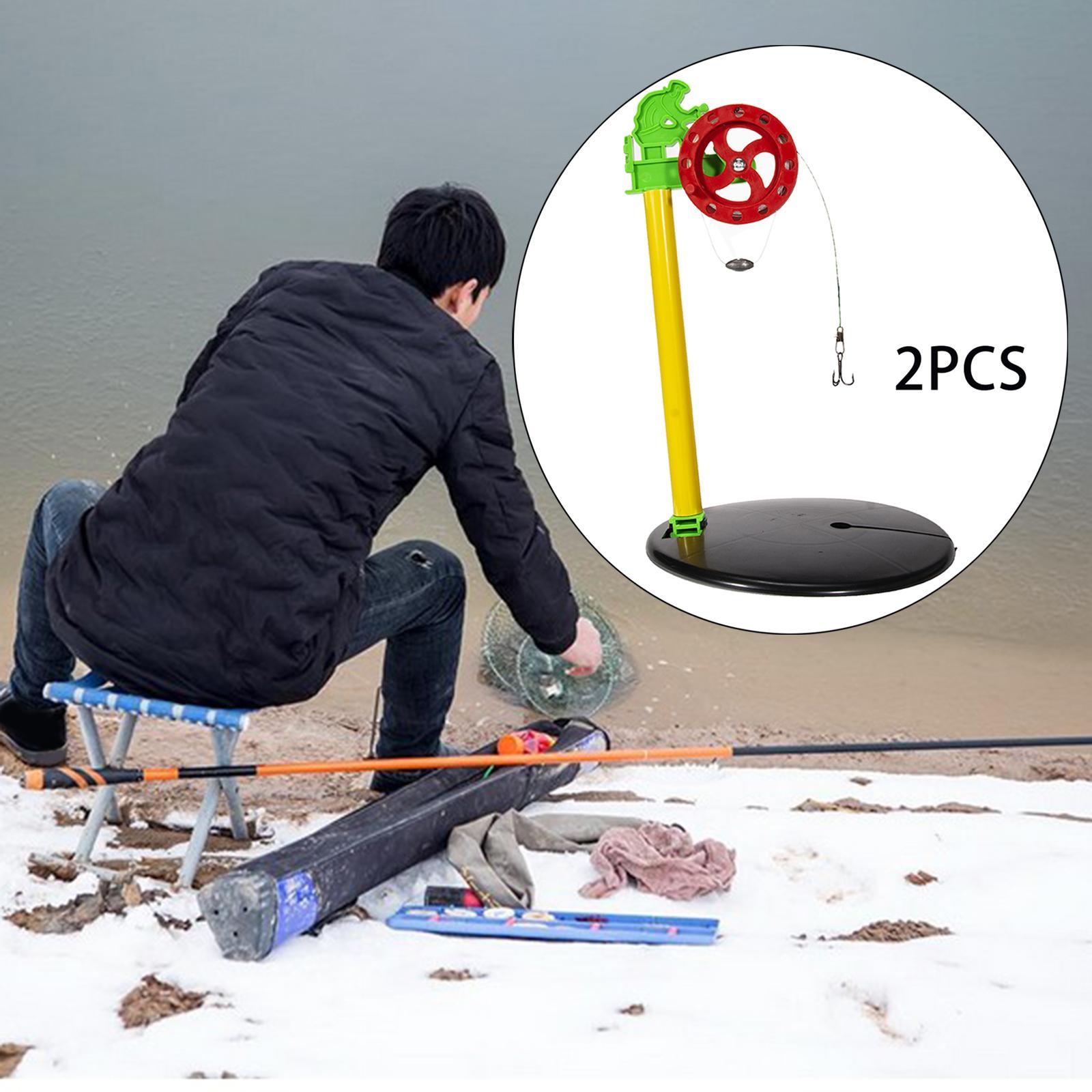 Portable Ice Fishing Rod Tip Marker Pole Equipment With hook pendant