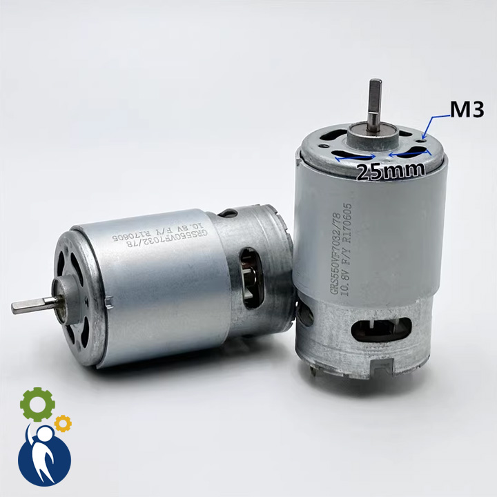 Motor 6V-18V Mã 550 22700rpm Trục D