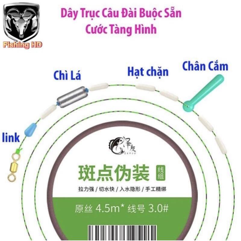 Dây Trục Câu Đài Buộc Sẵn Cước Câu Cá Tàng Hình DC4-A đồ câu FISHING_HD