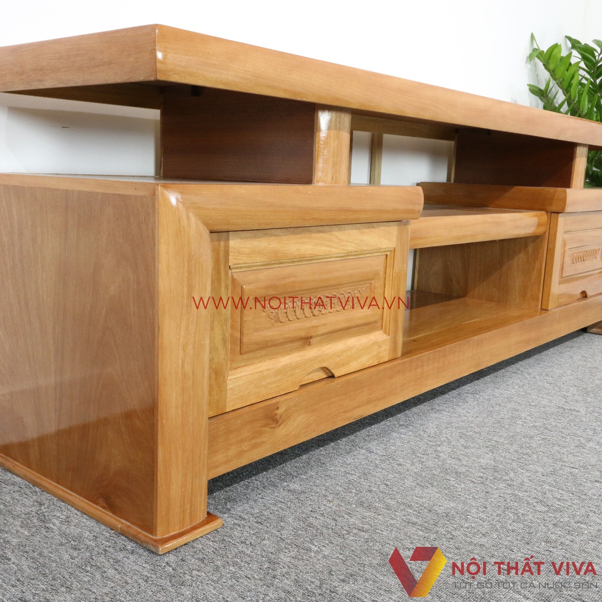 Kệ Tivi Gỗ Đinh Hương 2 Hộc Kéo Đẹp Giá Rẻ