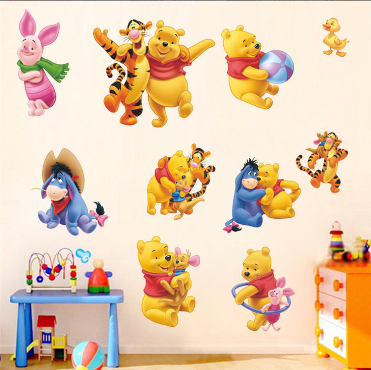Decal trang trí tường - Gấu Pooh và các bạn mẫu mới
