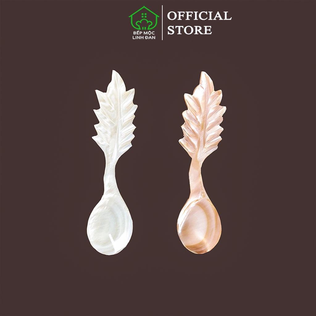Muỗng Xà Cừ Xuất Khẩu HAHANCO Tạo Hình Lá Độc Đáo  Cafe/Gia Vị/Sữa Chua/Kem