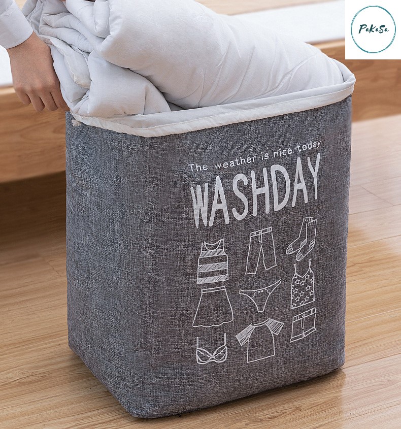 Túi , Giỏ Đựng Quần Áo , Chăn Mền Chất Liệu Bạt Dày Dặn Chống Thấm Nước WASHDAY - Chính Hãng