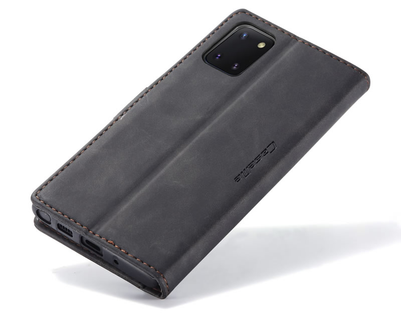 Bao da bò thật dạng ví chính hãng Caseme dành cho Samsung Note 10 Lite