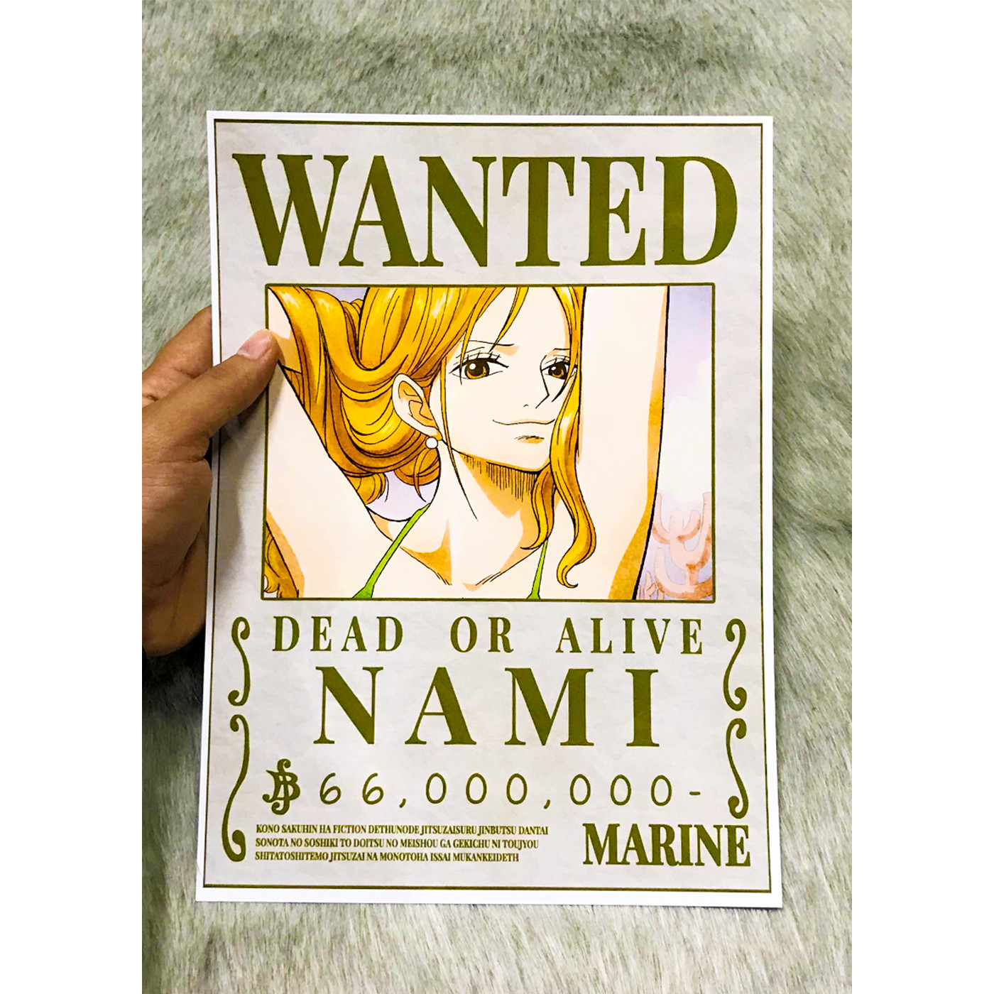 Poster One Piece Nami Mới Nhất, Poster Lệnh Truy Nã Nami (Hình dán tường tiện lợi, Chất lượng Full HD)