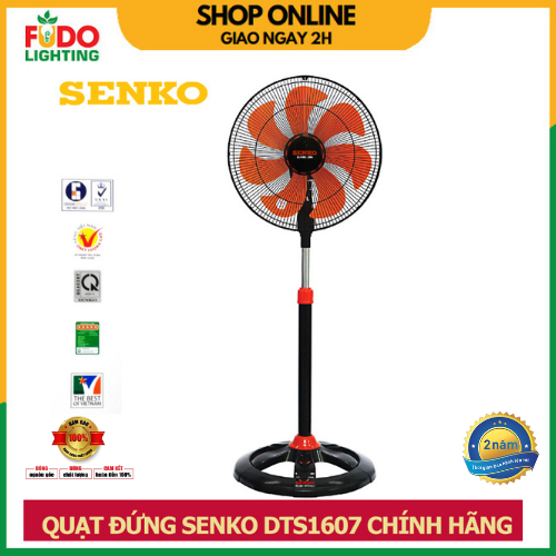 Quạt đứng Senko DTS1607 - Màu đen cam/ Màu đen két -Hàng chính hãng