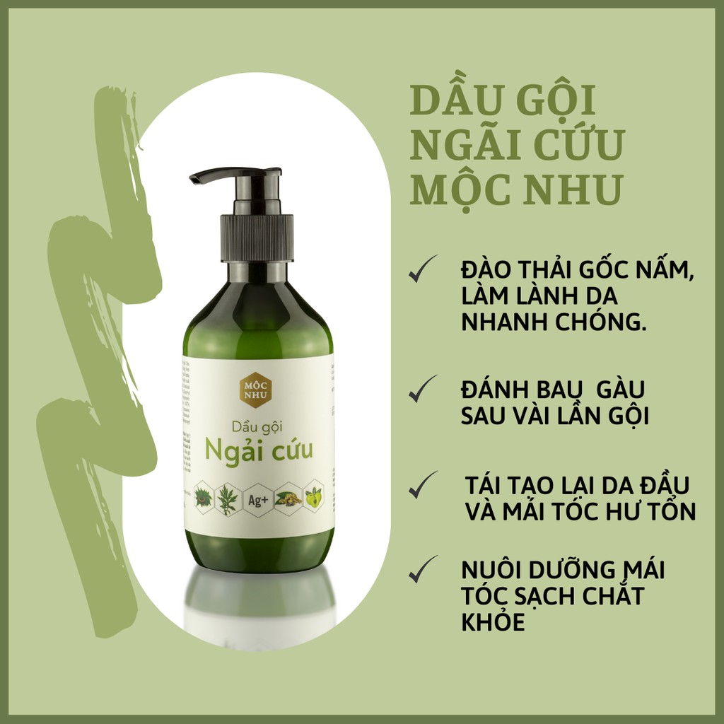 Dầu Gội Ngãi Cứu Mộc Nhu 300ml - Giảm Gàu Ngứa, Nấm Da Đầu