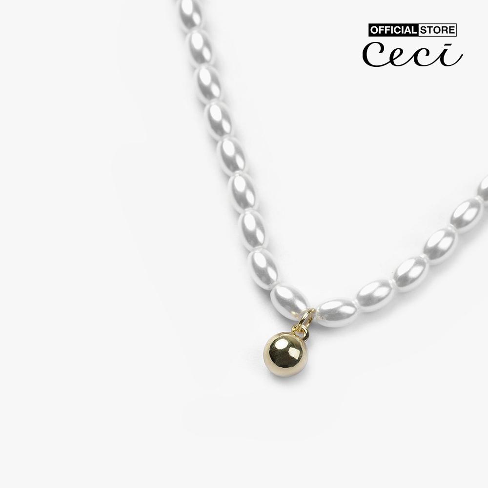 CECI - Dây chuyền nữ chuỗi ngọc trai sang trọng CC4-02000106-27