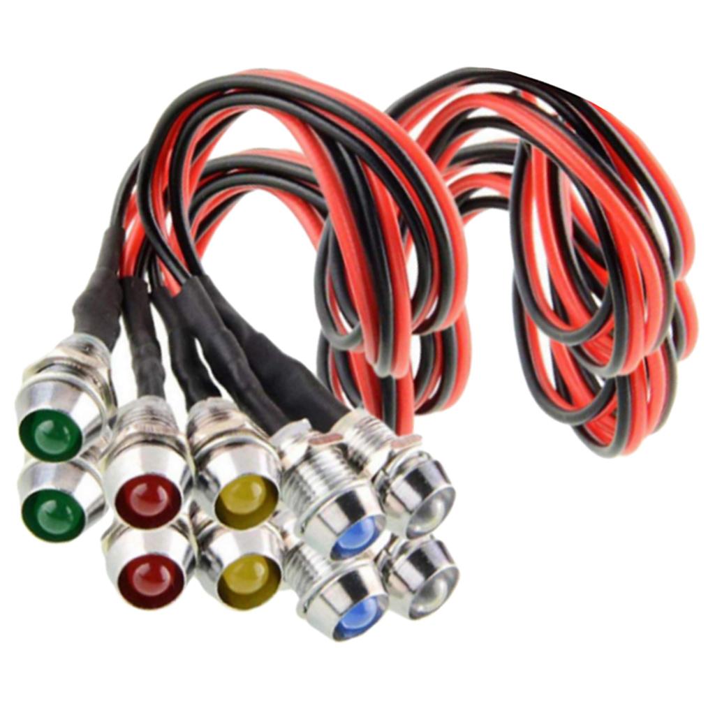 20x LED Indicator Light Bulb 5 Colors Dash Directional Car Motorcycle Boat