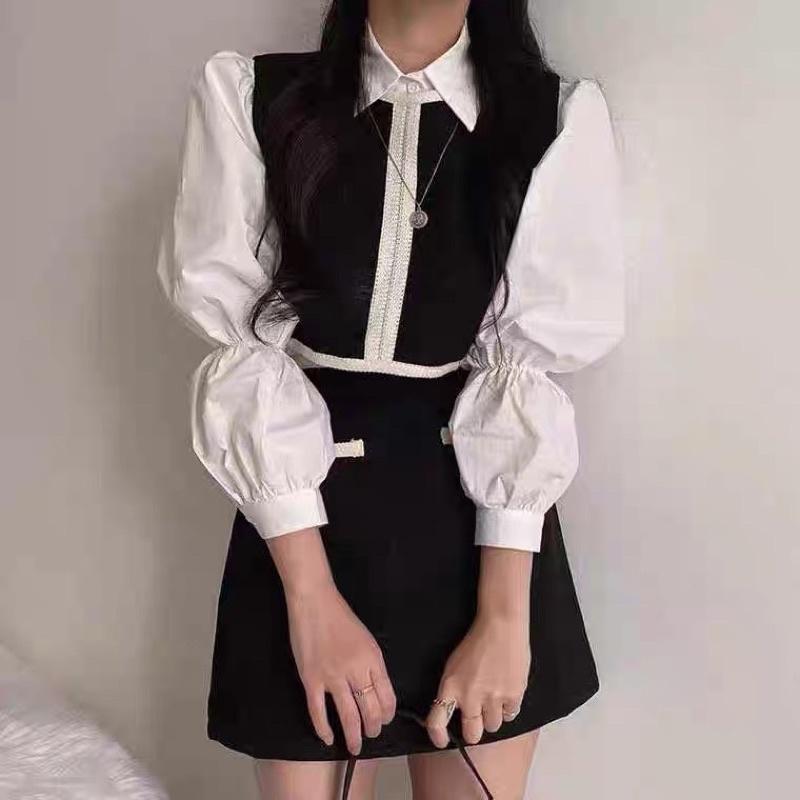 SET ÁO SƠ MI ÁO GILE KÈM CHÂN VÁY