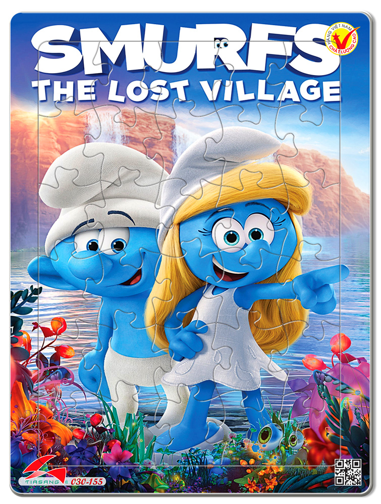 Xếp hình Tia Sáng Smurfs - The lost village (30 Mảnh Ghép) - Tặng kèm tranh tô màu cho bé