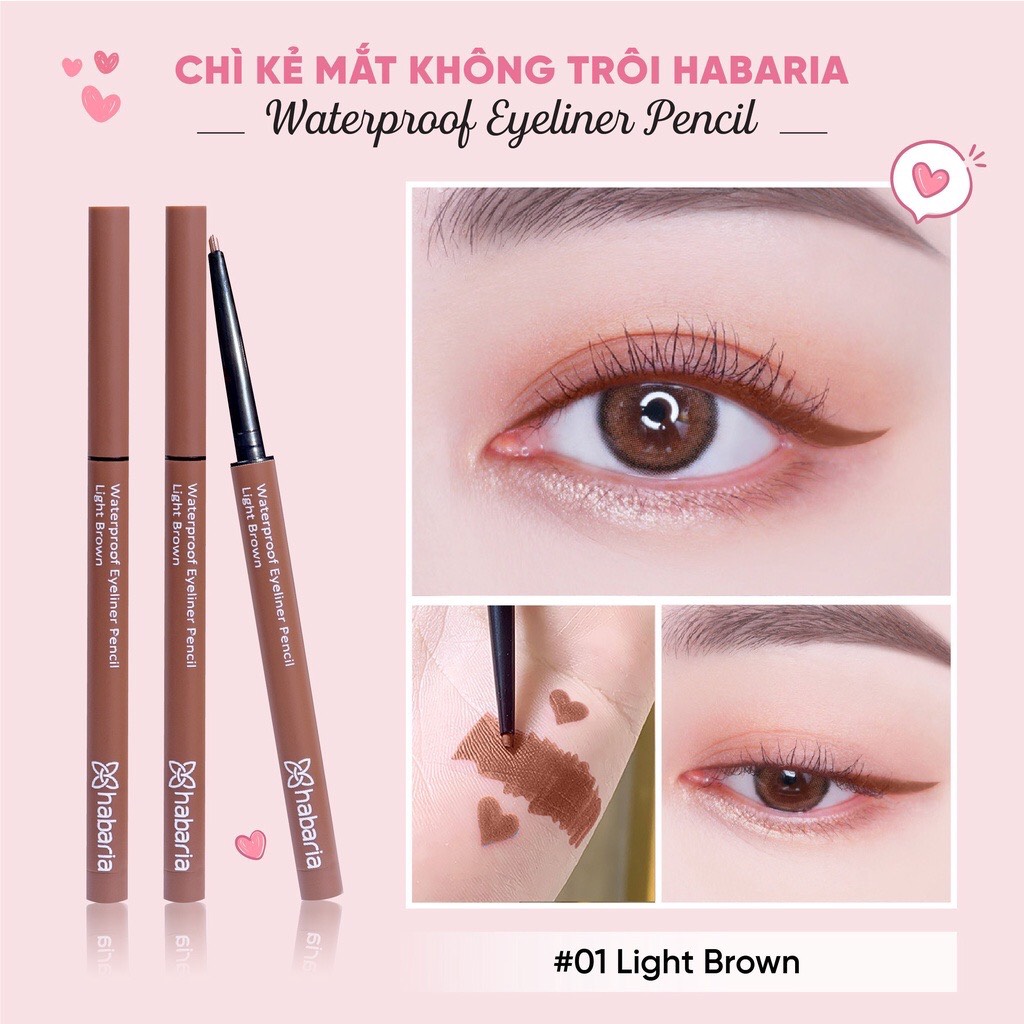 Chì kẻ mắt không trôi Habaria Waterproof Eyeliner Pencil