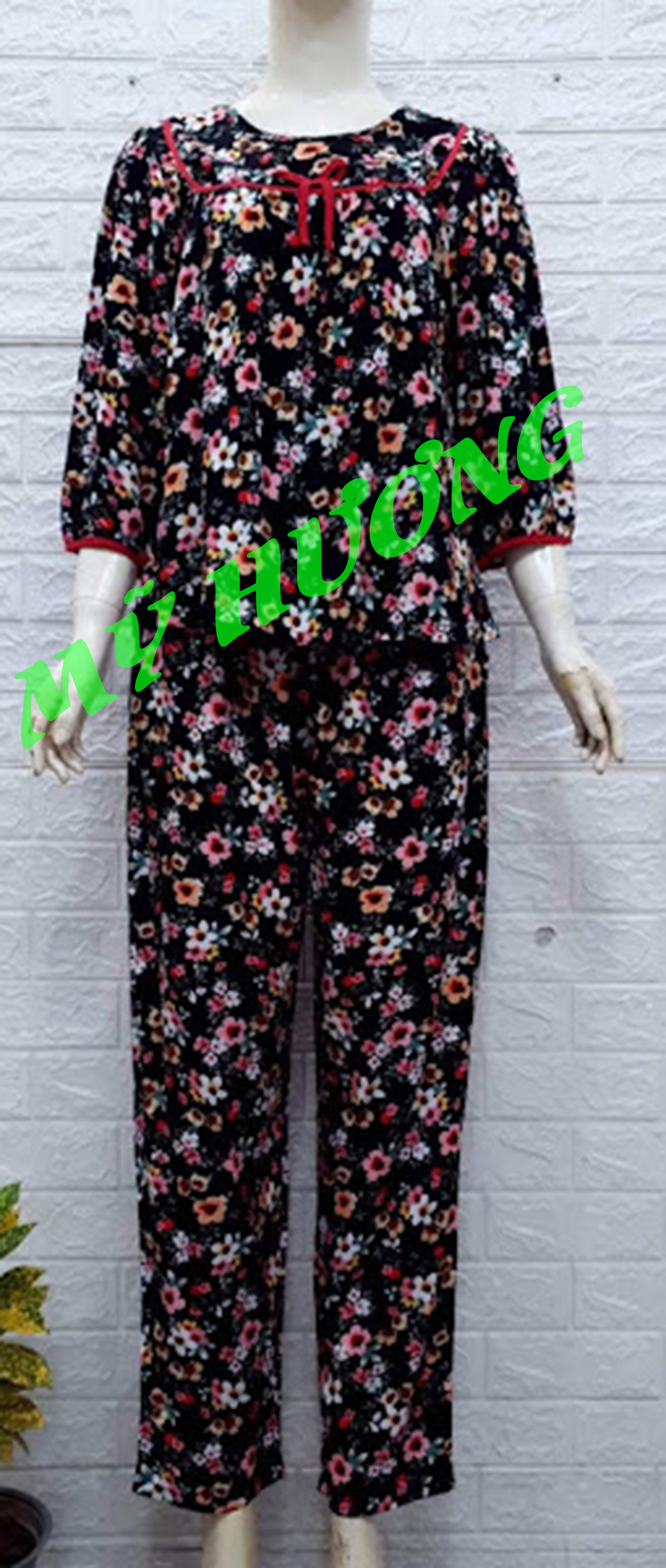 Bộ tole 2 da loại 1 bigsize cổ tròn tay lỡ mẫu 2 70-80kg