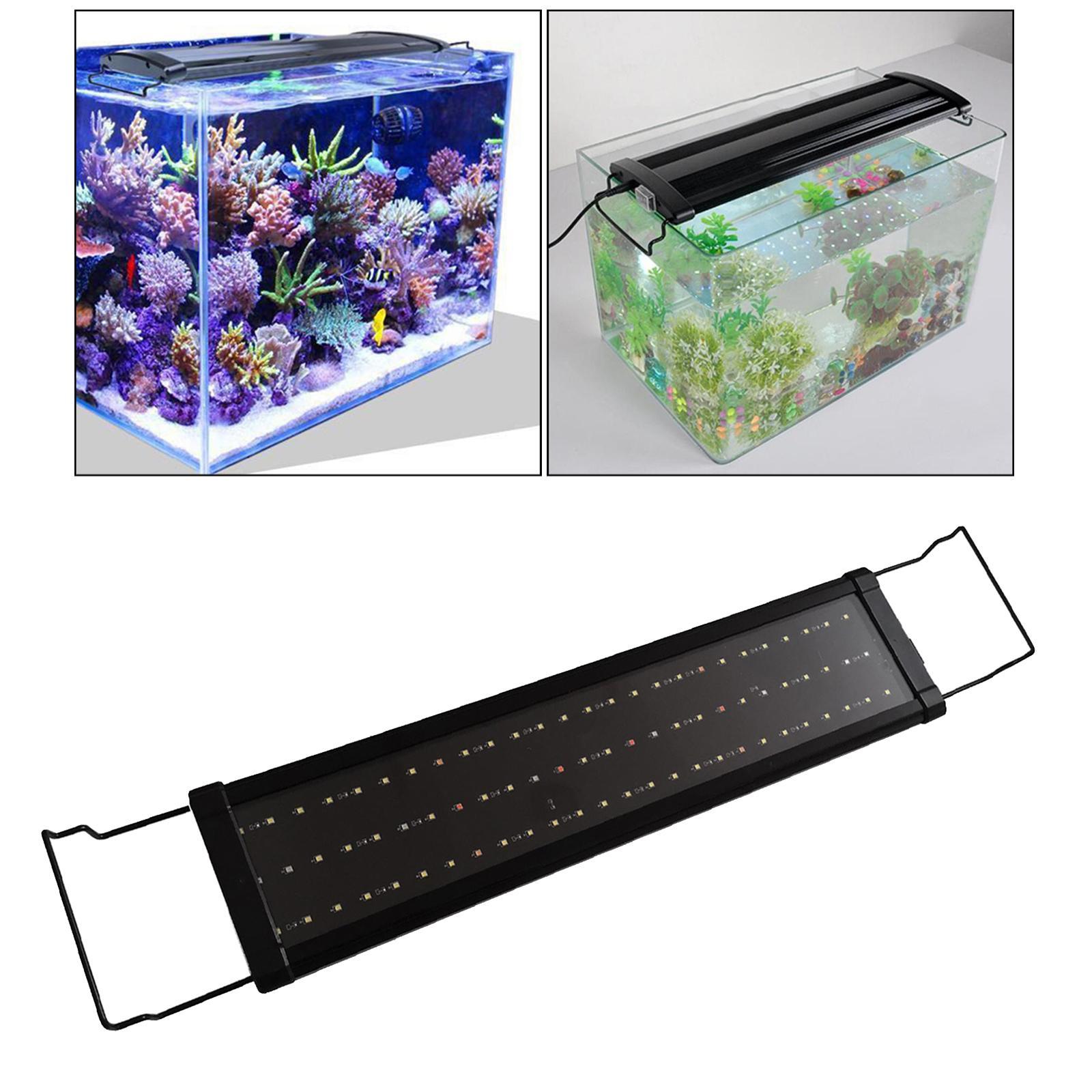 LED Aquarium Light Fishes Tank Light with Extendable Brackets Full Spectrum
