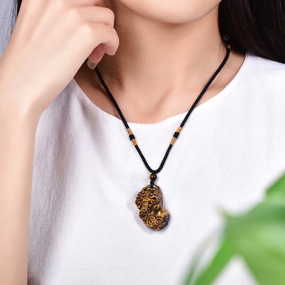 Vòng Cổ Tỳ Hưu Opal Mắt Hổ Tự Nhiên