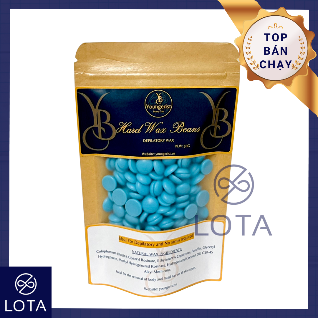 BỊCH 50G SÁP WAX LÔNG YOUNGERIST DÂU TÂY siêu bám lông triệt lông hiệu quả keo tẩy lông hard wax beans cao cấp dùng kèm mỡ trăn waxing bean