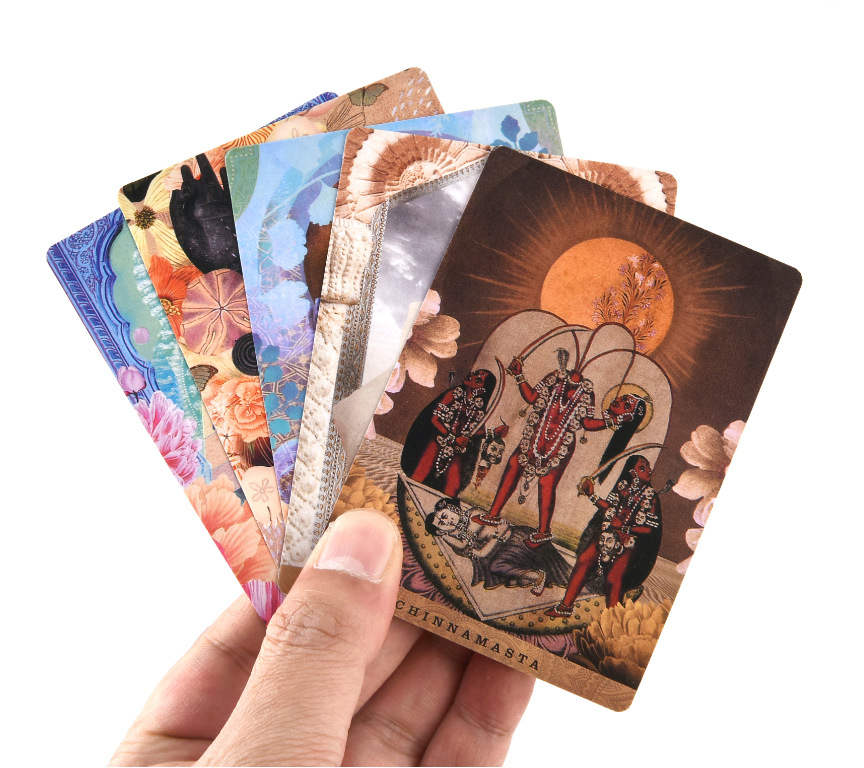 Combo Bộ Bài Bói Tarot A Yogic Path Oracle Deck Cao Cấp và Túi Nhung Đựng Tarot và Khăn Trải Bàn Tarot