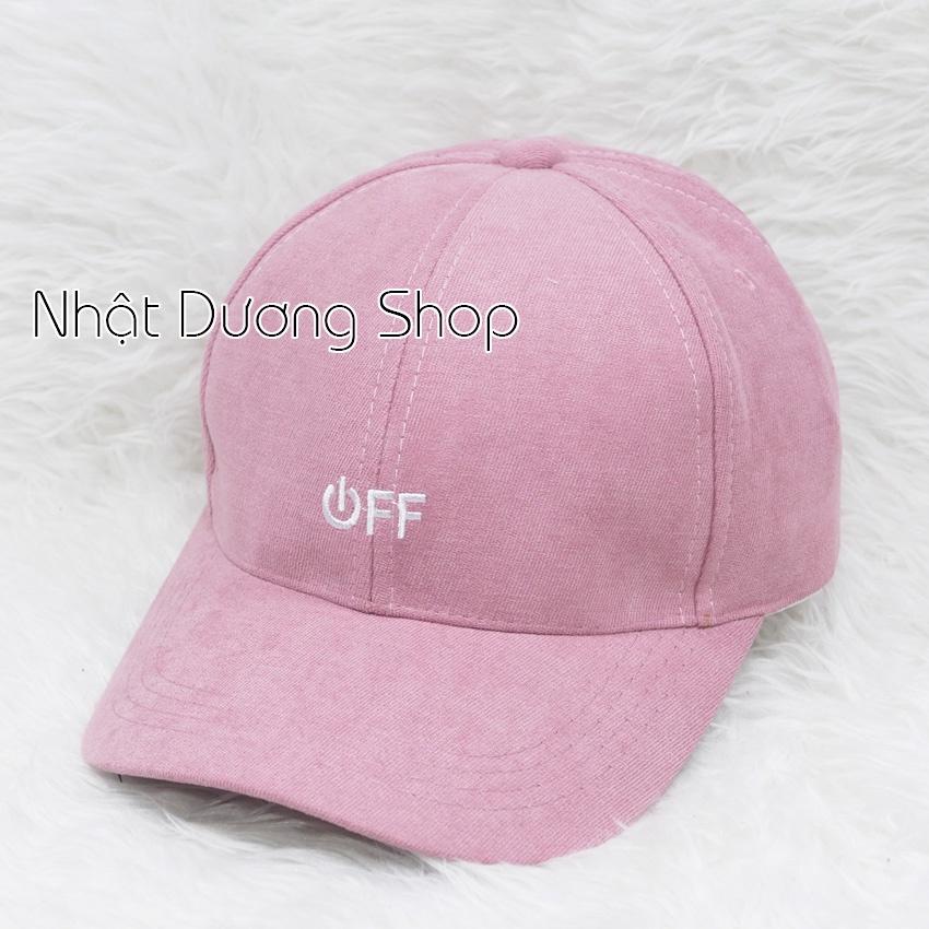 Mũ lưỡi trai, Nón kết vải nhung thêu chữ OFF đẹp thời trang phù hợp cho cả nam và nữ.