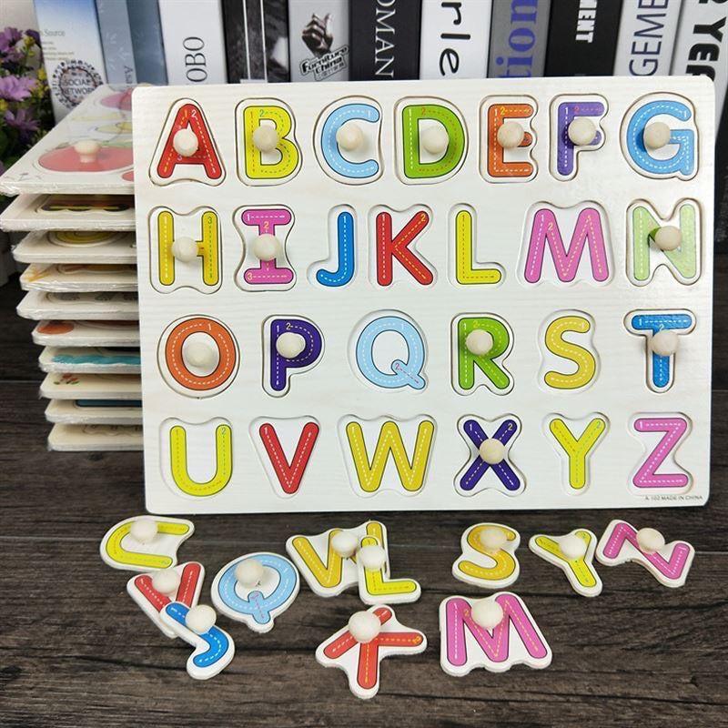 Bảng ghép hình núm gỗ - Bảng gỗ có núm nhiều chủ đề cho bé